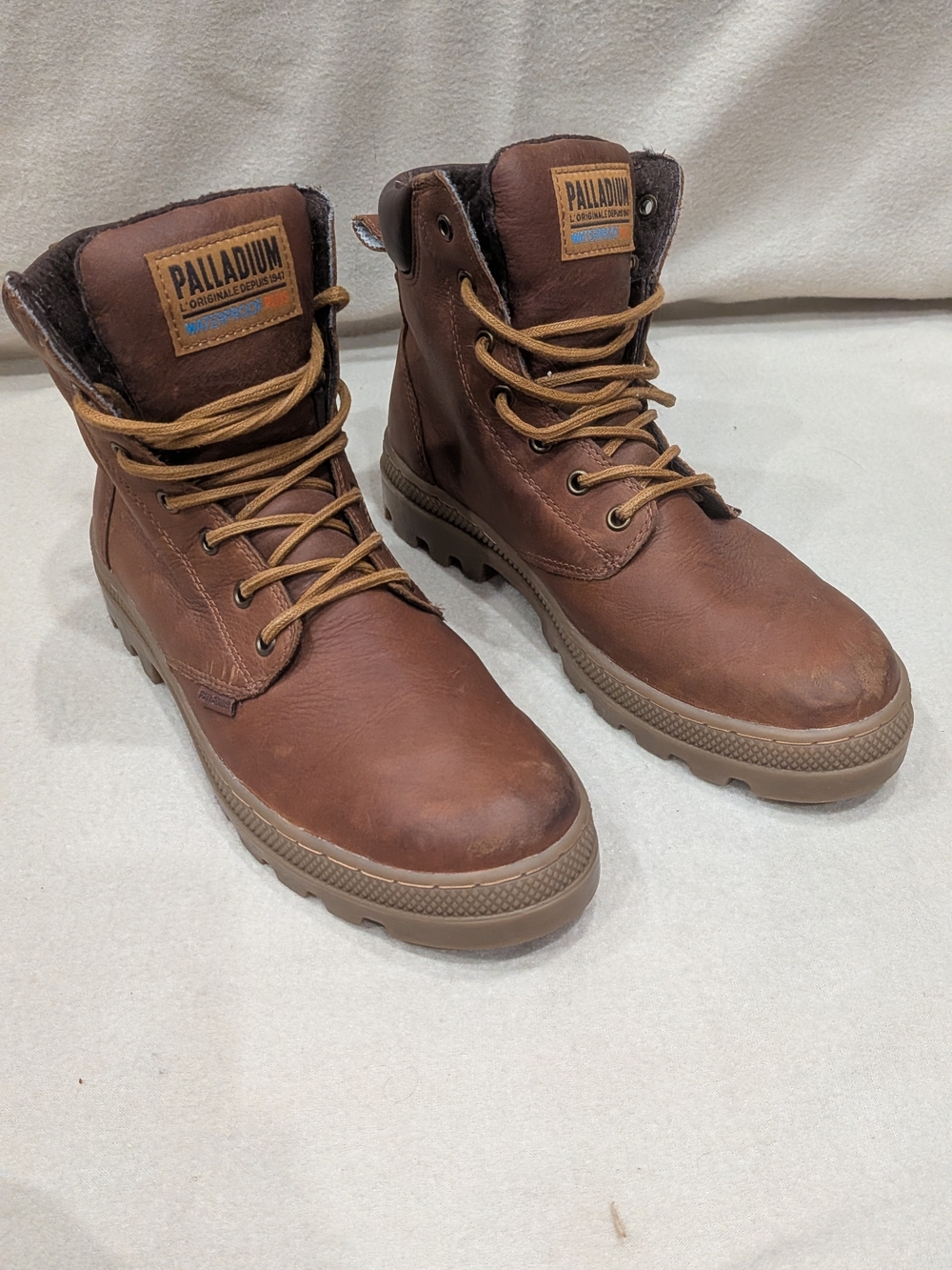 Palladium Men’s Brown Leather Lace-Up Boots